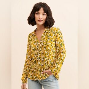 Maeve Anthropology "Janie Flounced Peasant Blouse" Size 10